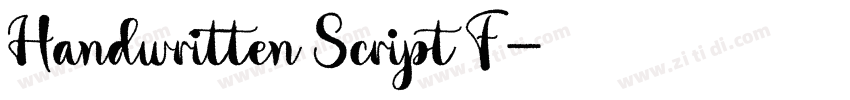 Handwritten Script F字体转换 Handwritten Script F字体转换